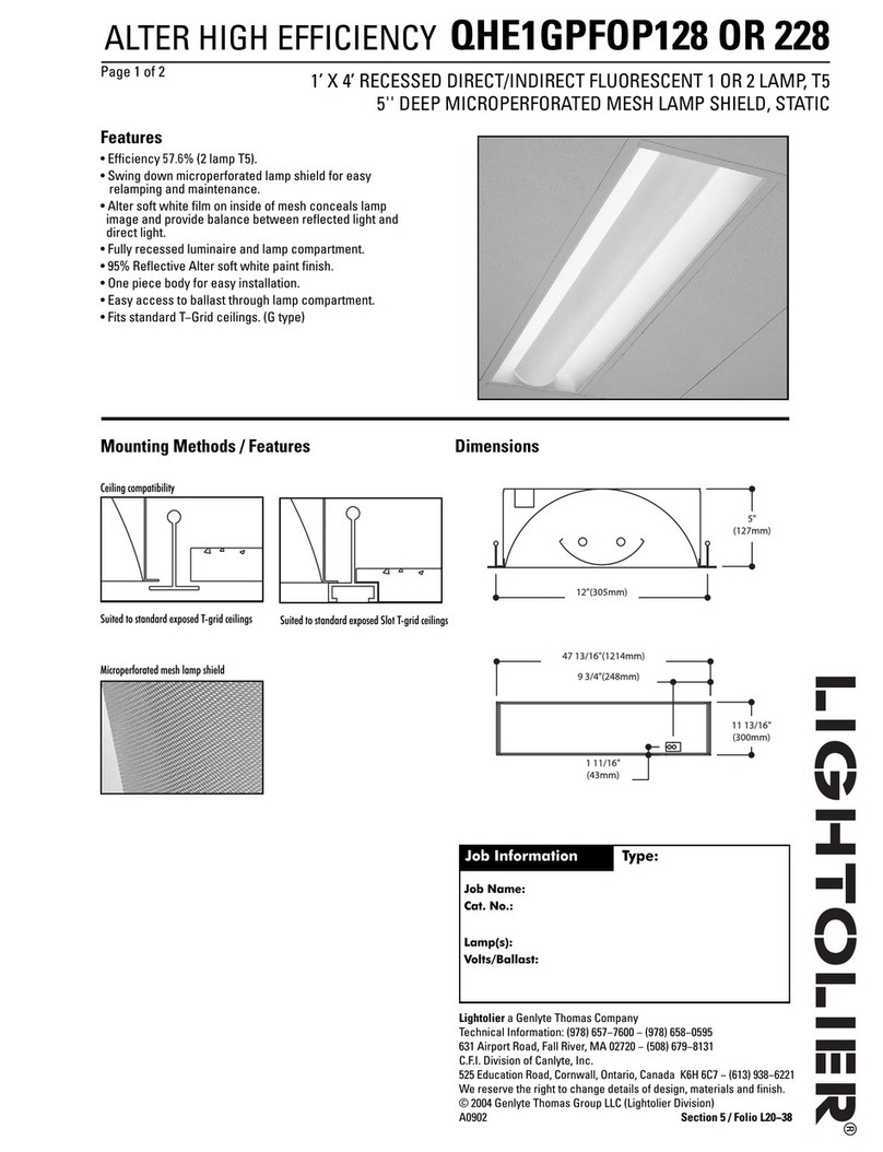 Lightolier QHE1GPFOP128 specification