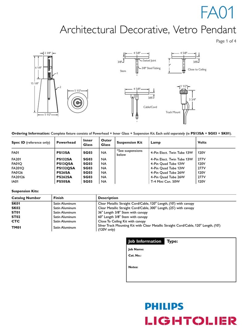 Lightolier FA01 User manual