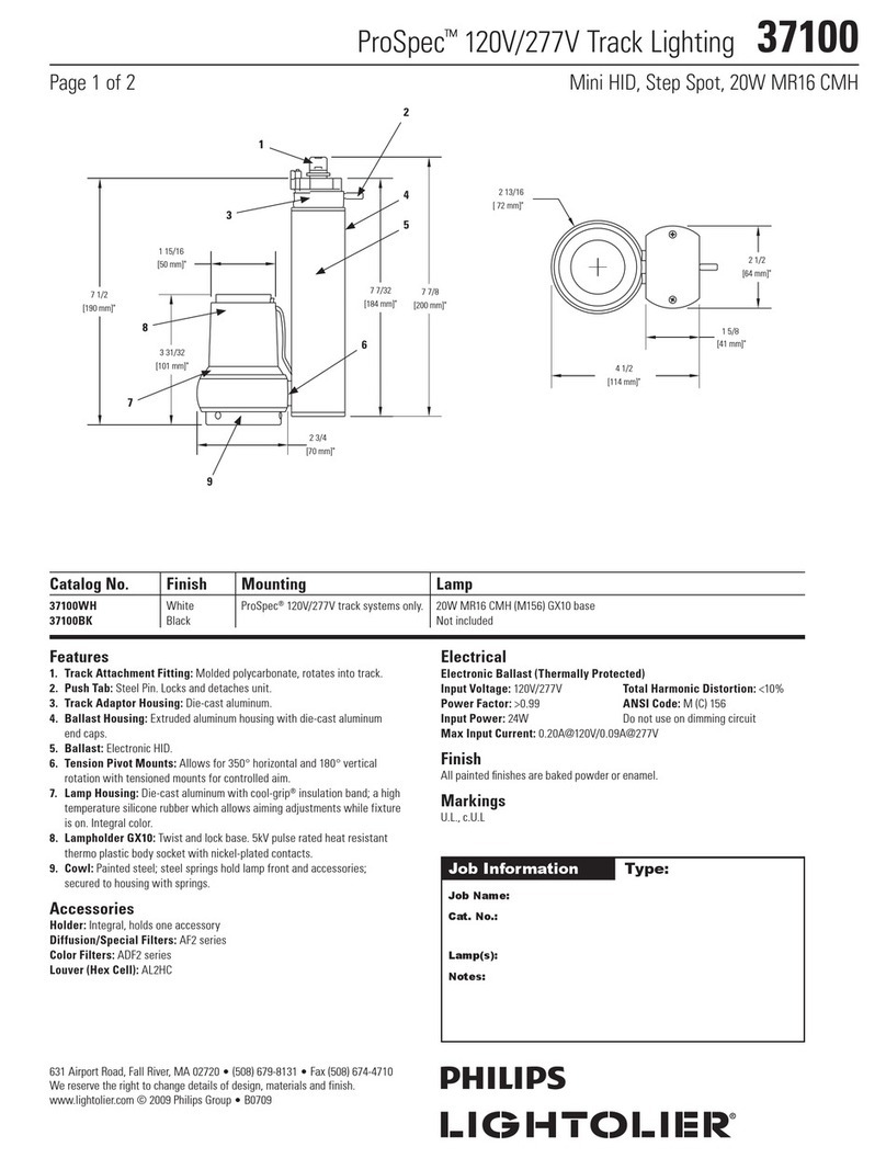 Lightolier ProSpec 37100 User manual