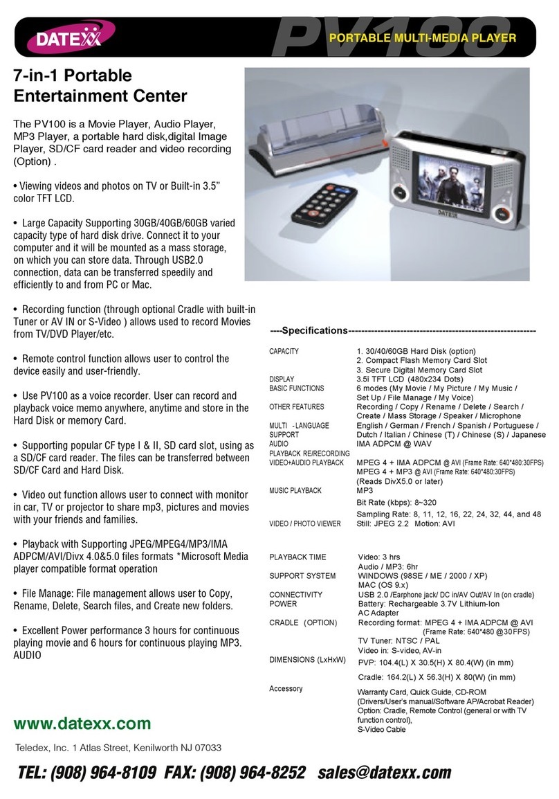 Datexx PV100 brochure