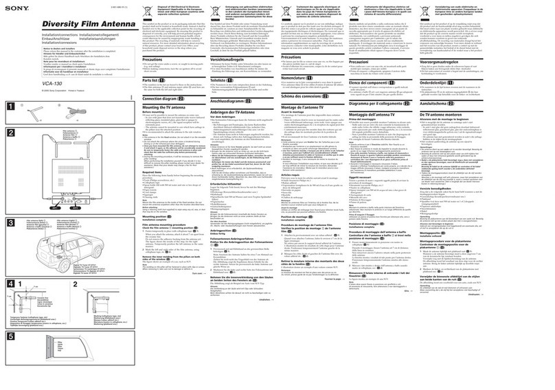 Sony VCA-130 Installation & connection manual Sony VCA-130 Installation & connection manual