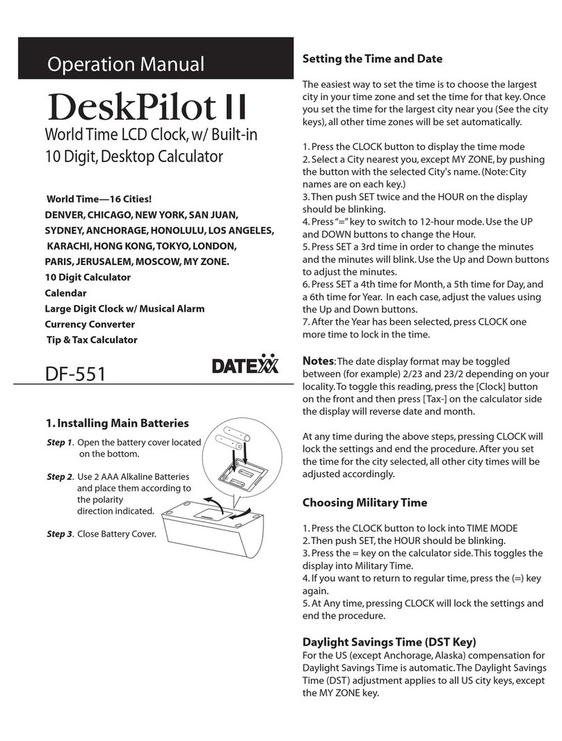 Datexx DESK PILOT II DF-551 User manual
