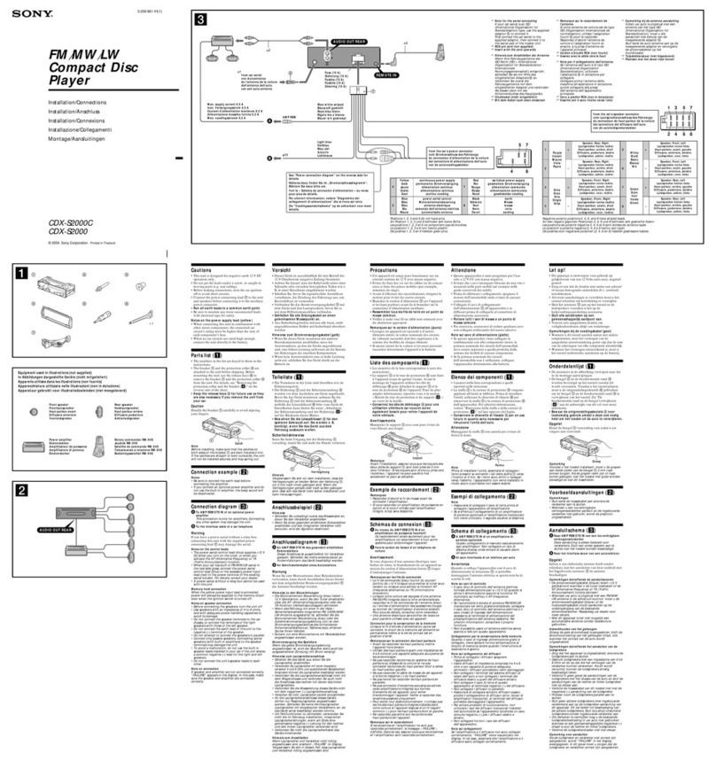 Sony CDX-S2000C Installation/connections