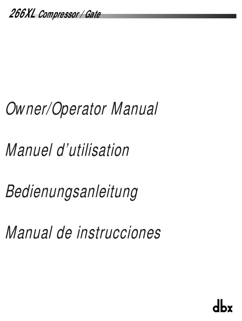 dbx 266XL Owner's manual