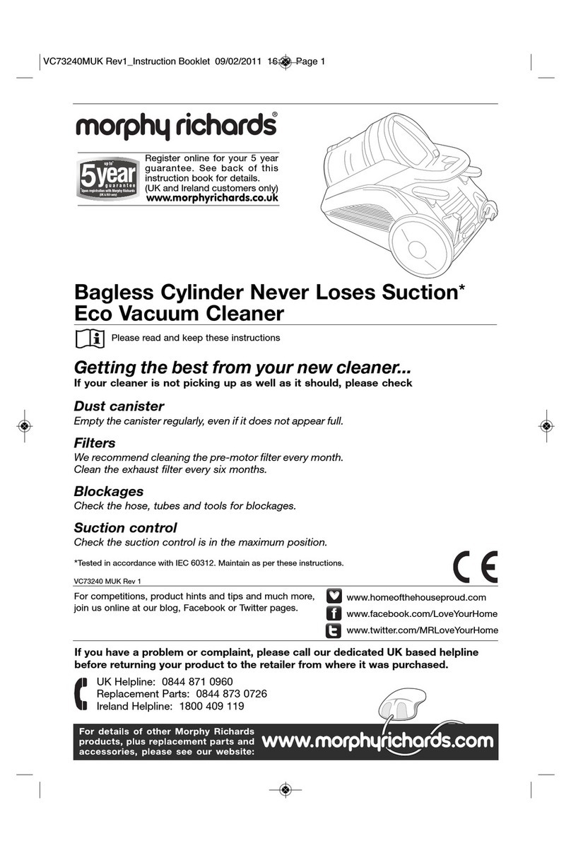Morphy Richards VC73240MUK User manual