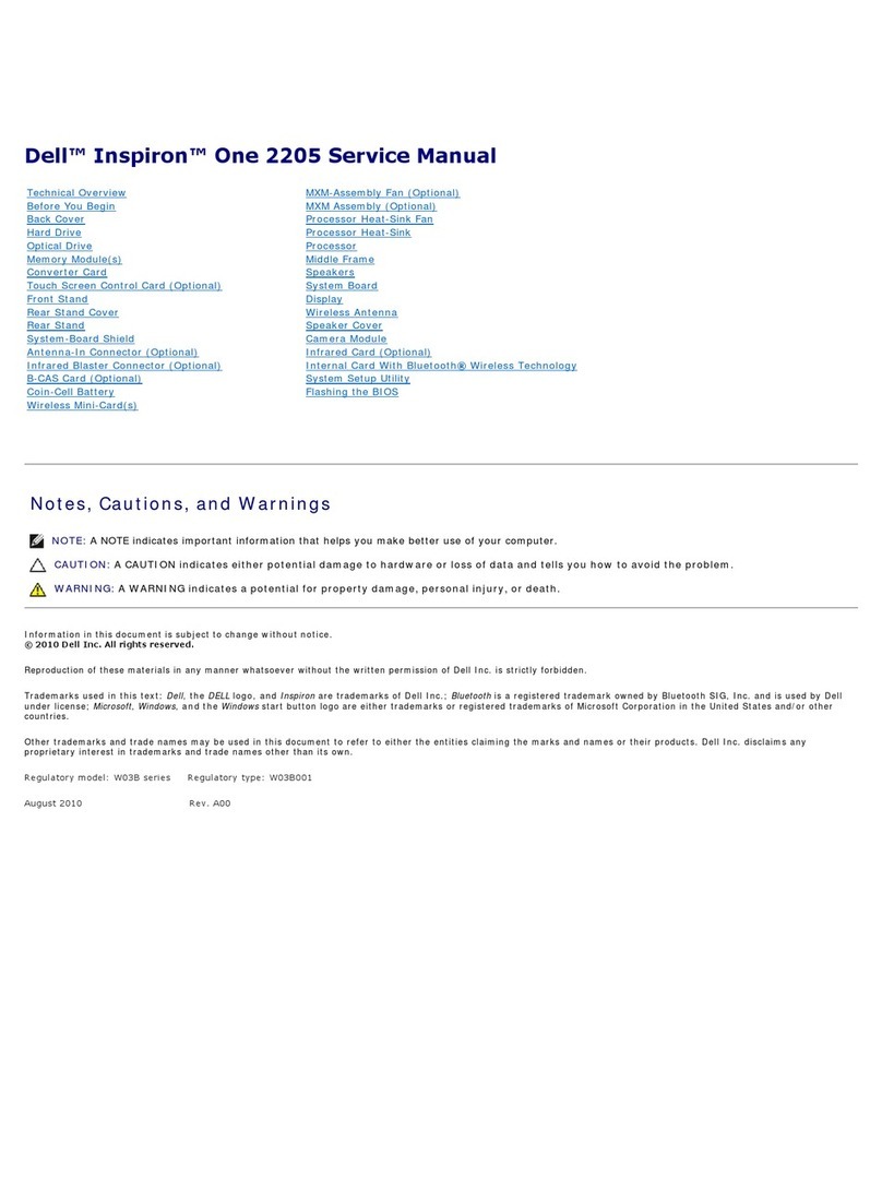 Dell Inspiron One 2205 User manual