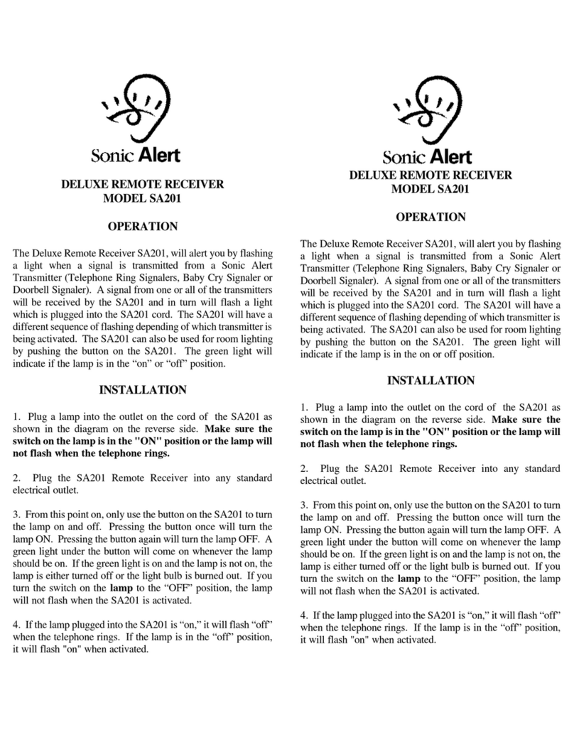 Sonic Alert SA201 user manual