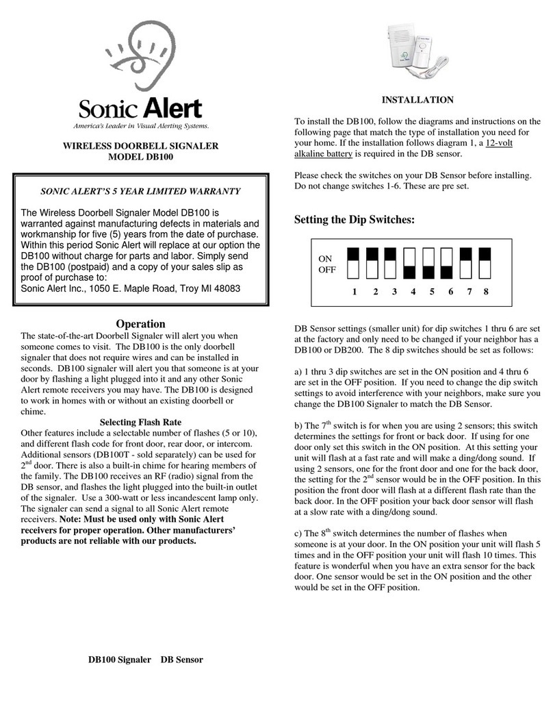 Sonic Alert DB100 installation guide