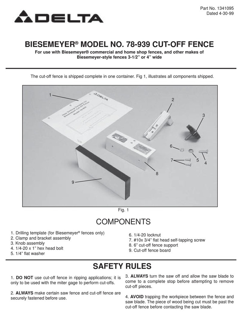 Delta BIESEMEYER 78-939 manual