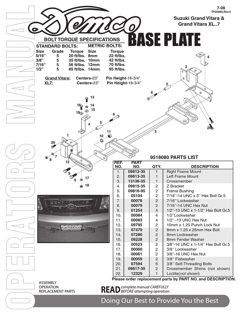 Demco TP20080 Operators Operator's manual