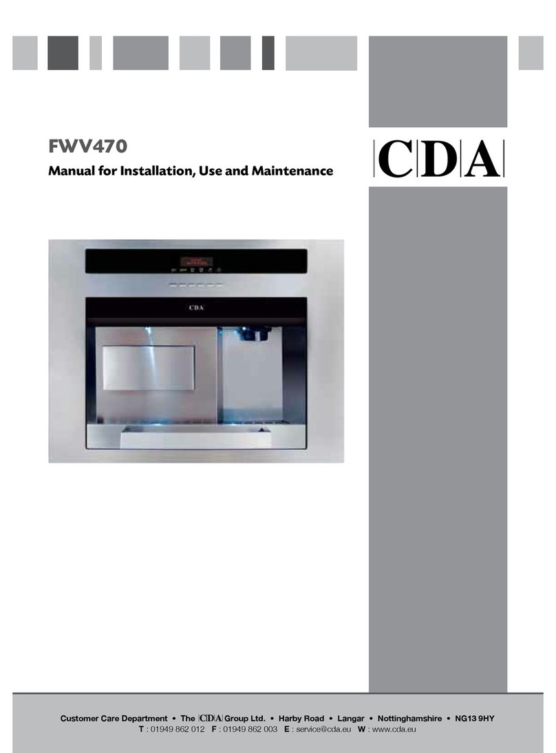CDA FWV470 for Manual for installation, use and maintenance