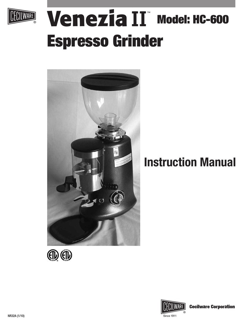 Cecilware VENEZIA II HC-600 instruction manual