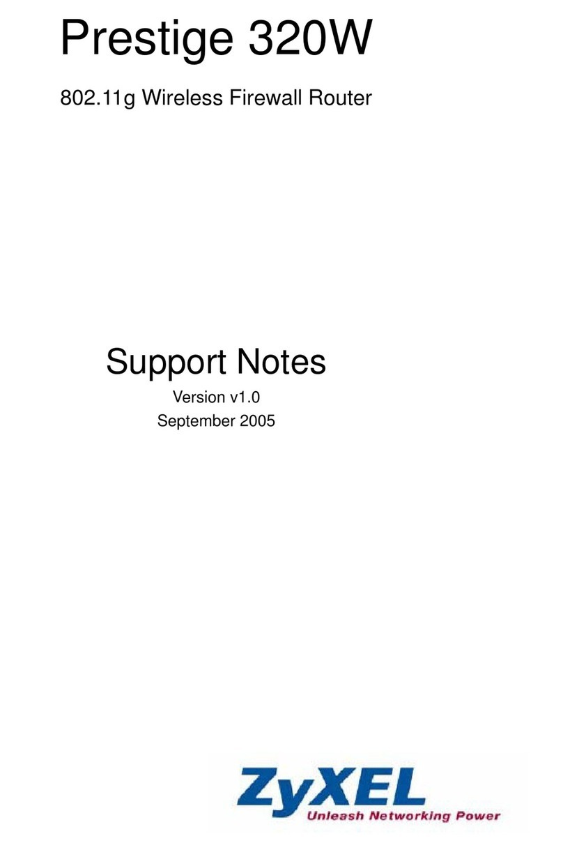 ZyXEL Communications Prestige 320W Support notes