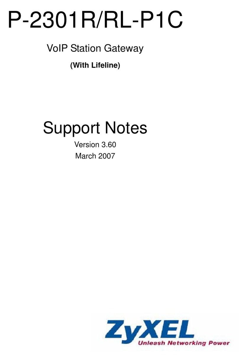 ZyXEL Communications P-2301R/RL-P1C Support notes