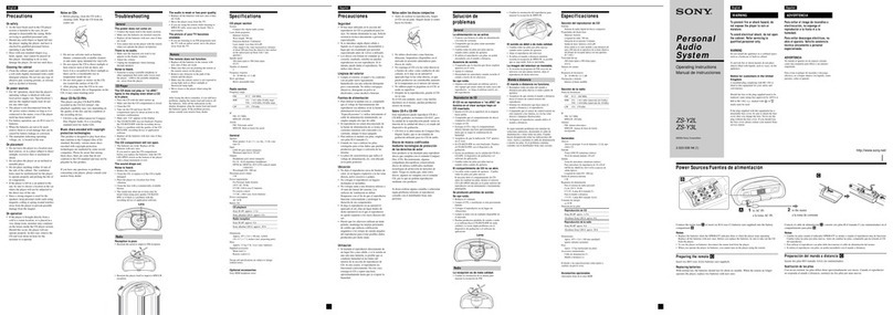 Sony ZS-Y2L User manual Sony ZS-Y2L User manual