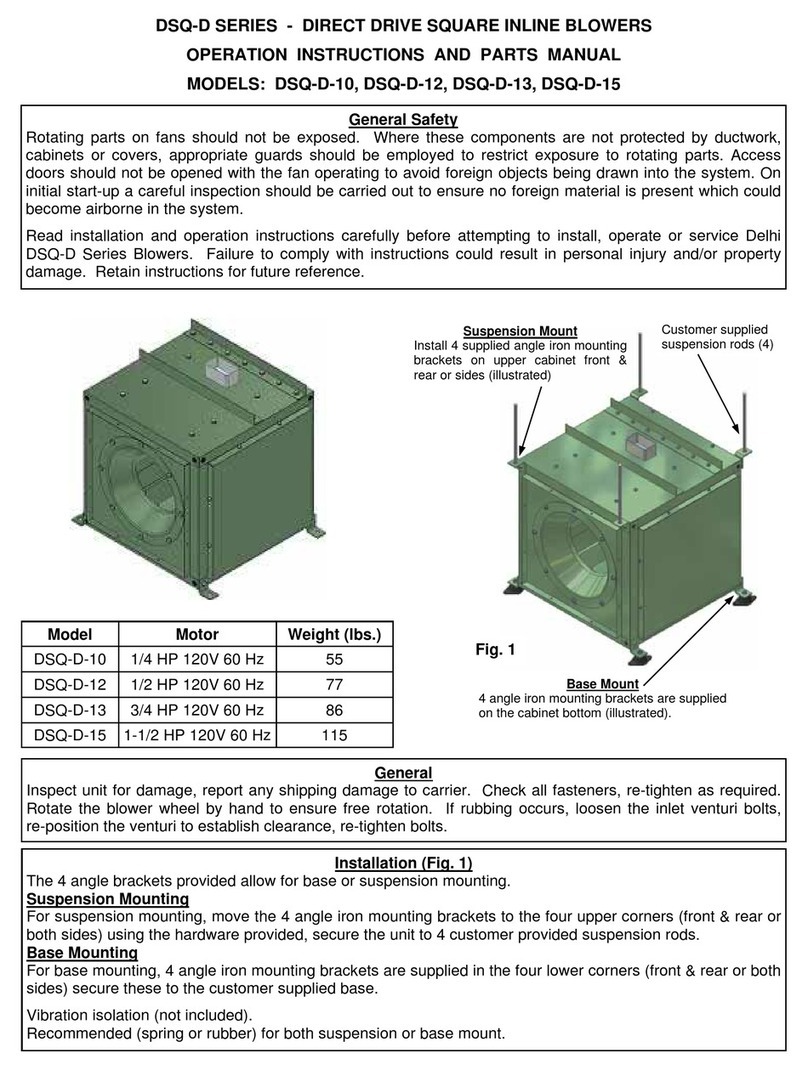 Delhi Industries DSQ-D-10 Operation instructions and parts manual