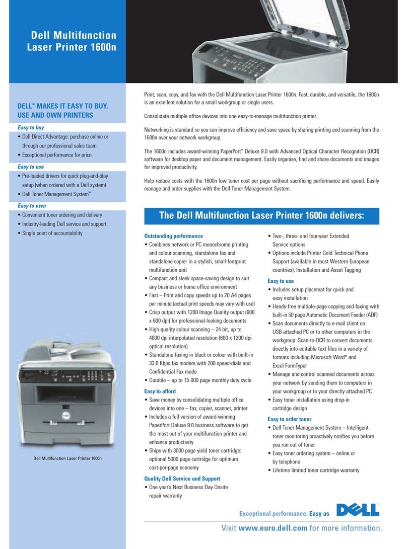 Dell 1600n - Multifunction Laser Printer B/W User manual Dell 1600n - Multifunction Laser Printer B/W User manual