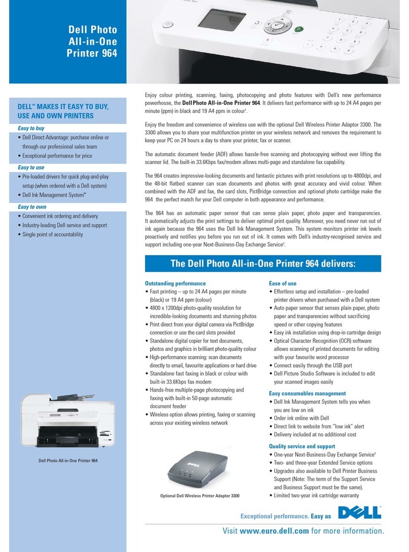 Dell Printer 964 User manual Dell Printer 964 User manual