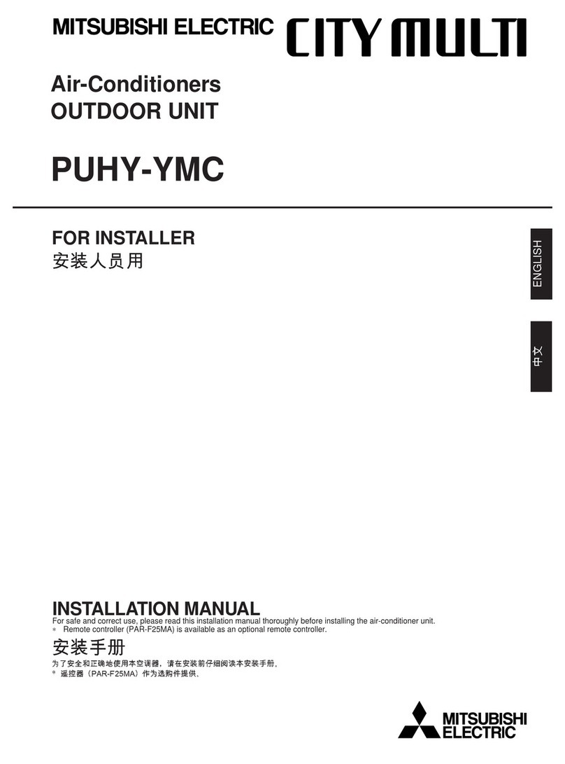 Mitsubishi Electric CITY MULTI PUHY-YMC User manual Mitsubishi Electric CITY MULTI PUHY-YMC User manual