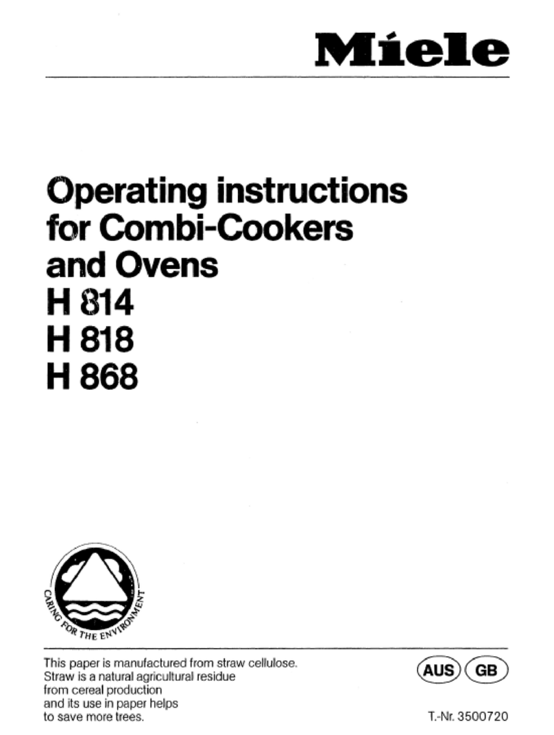 Miele H 814 operating instructions