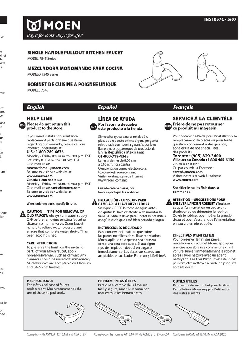 Moen 7545 series User manual