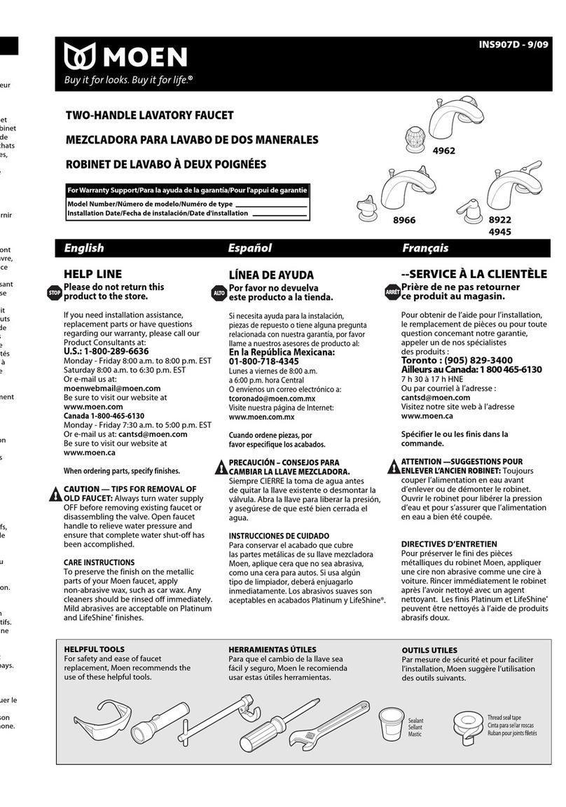 Moen 4962 installation instructions