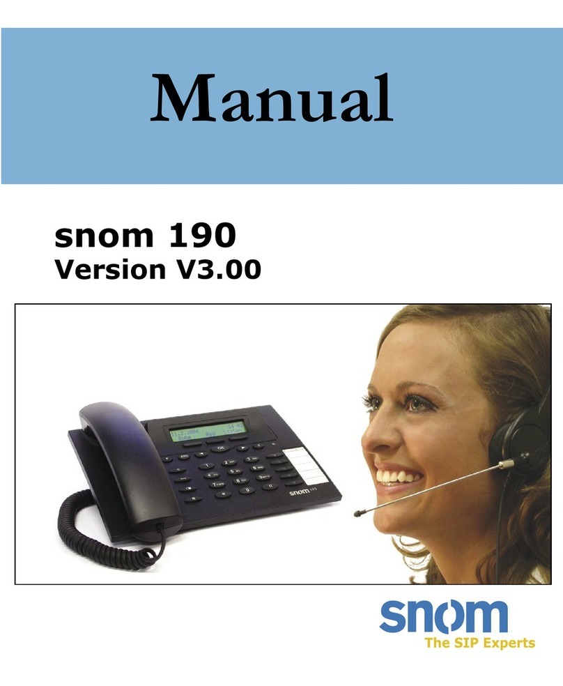 Snom 190 Version V3.00 User manual