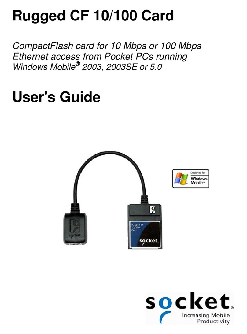 Socket 10/100 Ethernet CF Card User manual Socket 10/100 Ethernet CF Card User manual