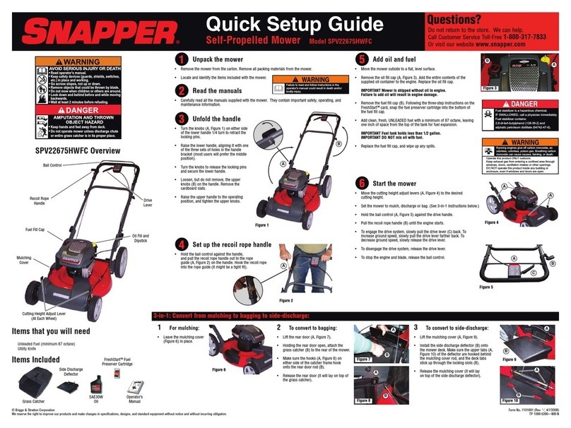Snapper SPV22675HWFC User manual