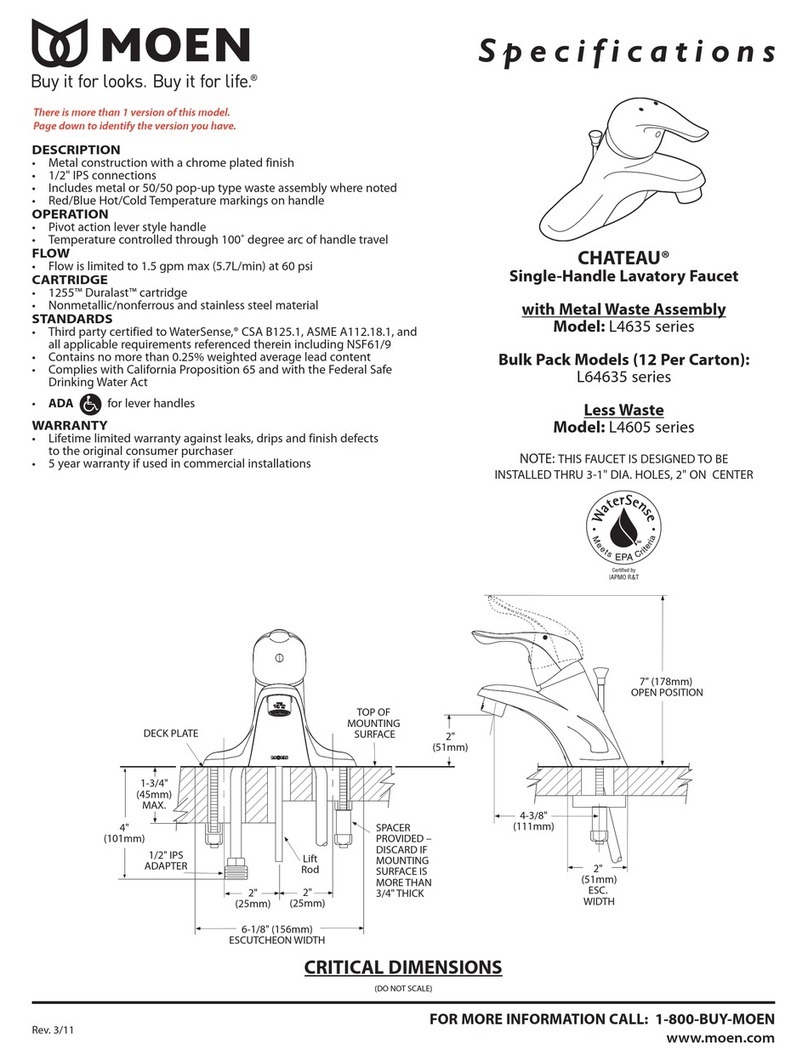 Moen CHATEAU L4635 series User manual