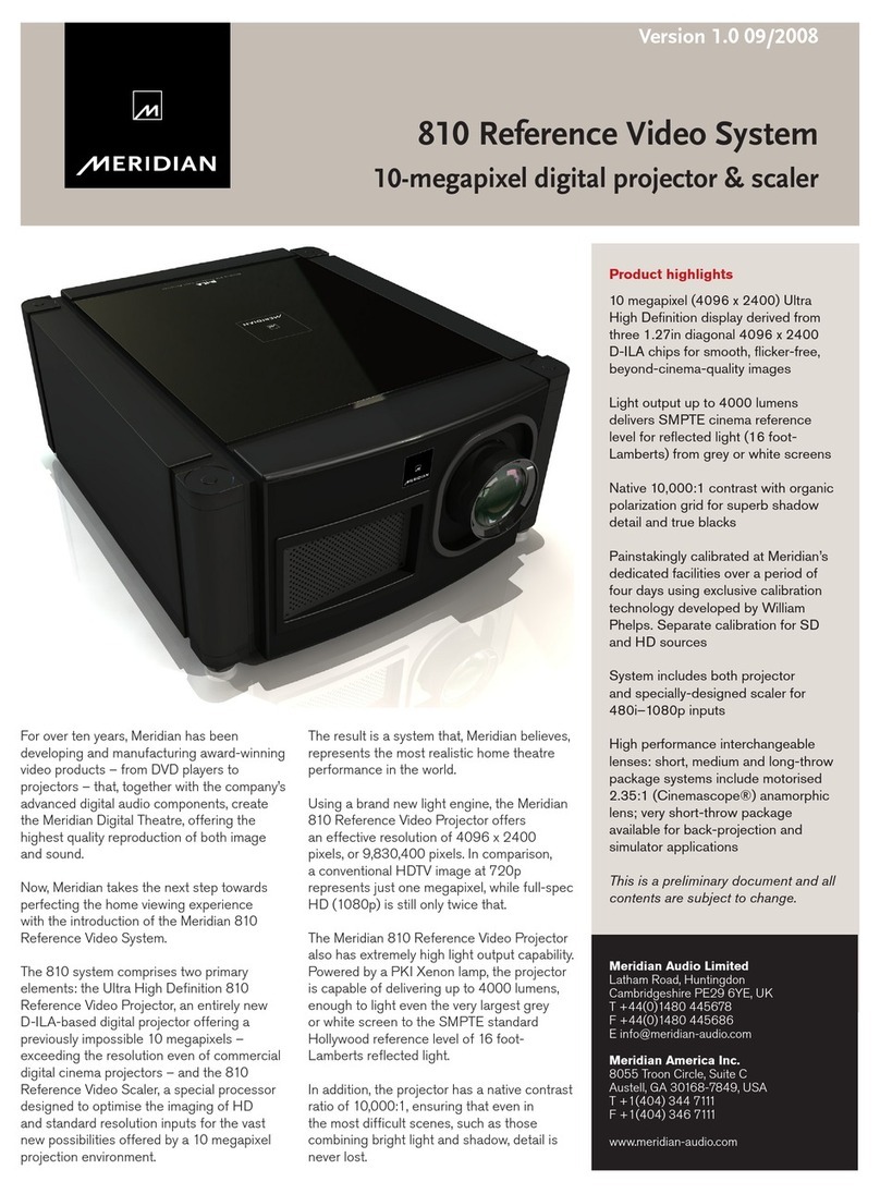 Meridian 810 User manual