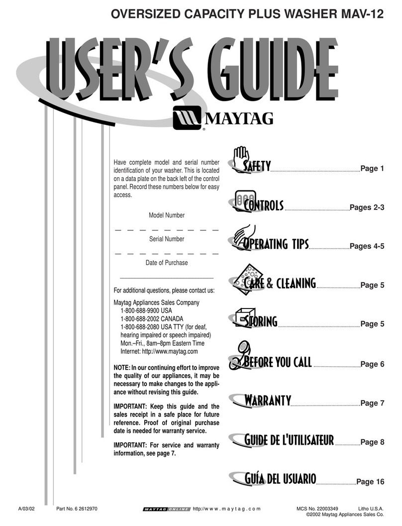Maytag MAV-12 user guide
