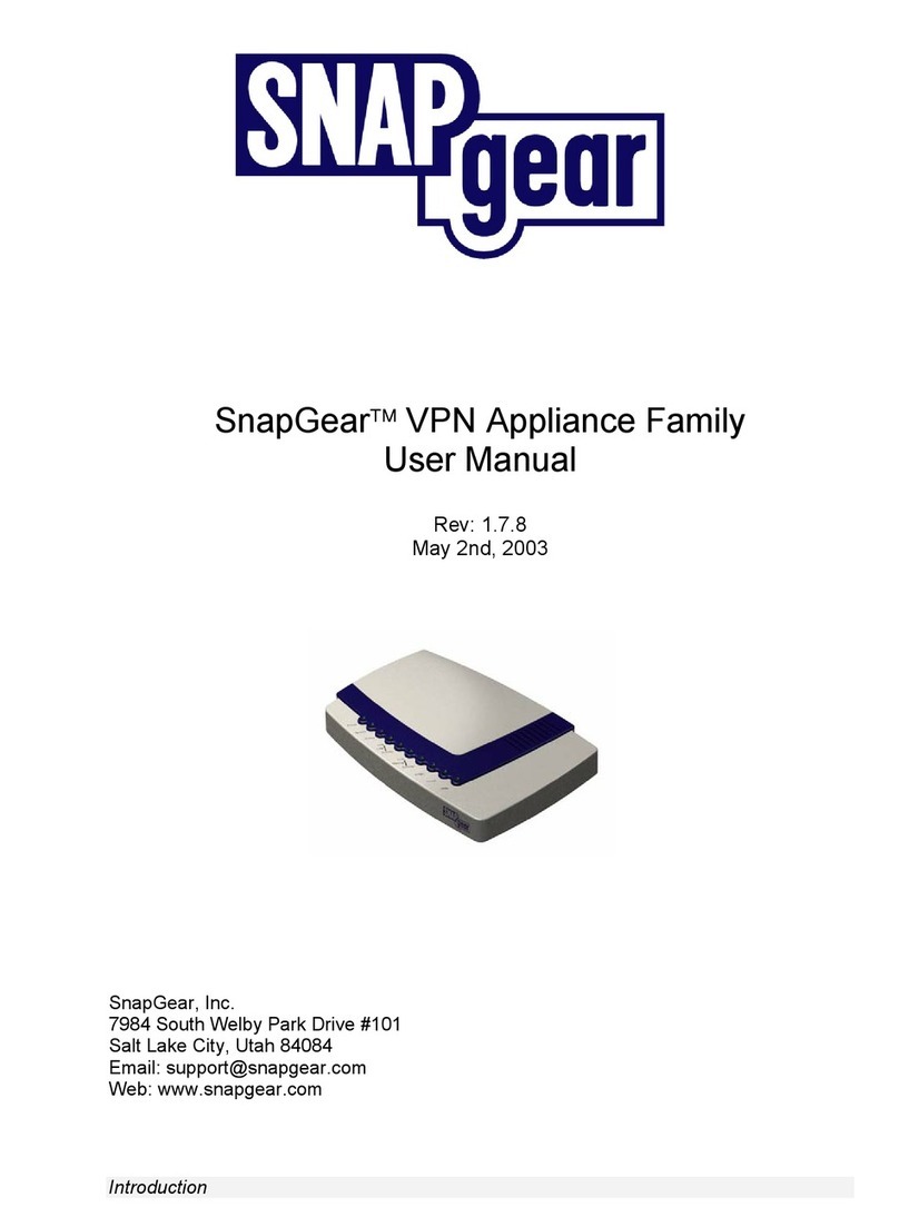 SnapGear VPN appliance Family 1.7.8 user manual