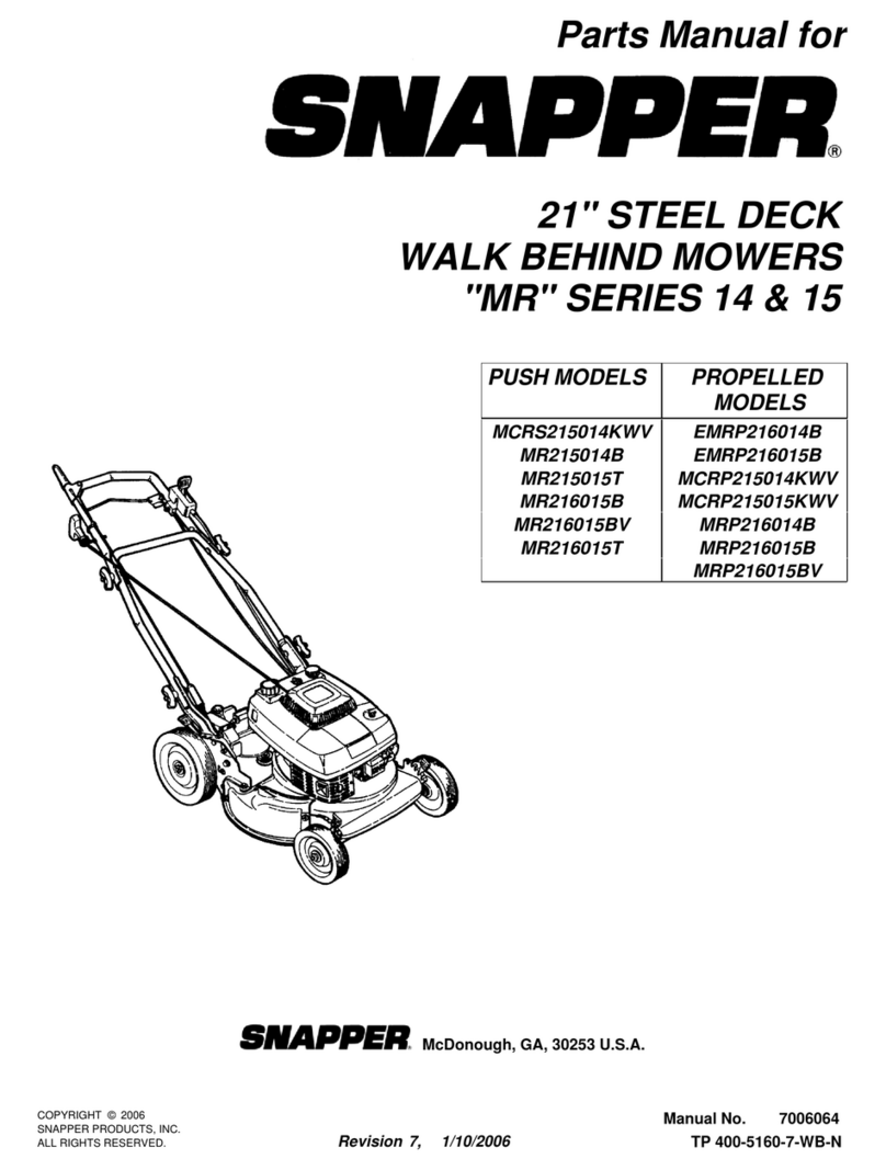 Snapper MCRS215014KWV User manual