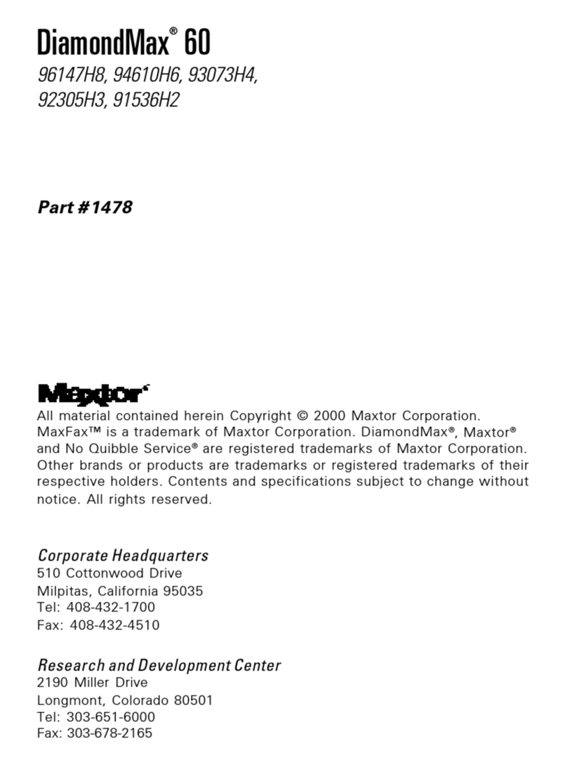 Maxtor DIAMONDMAX 60 User manual