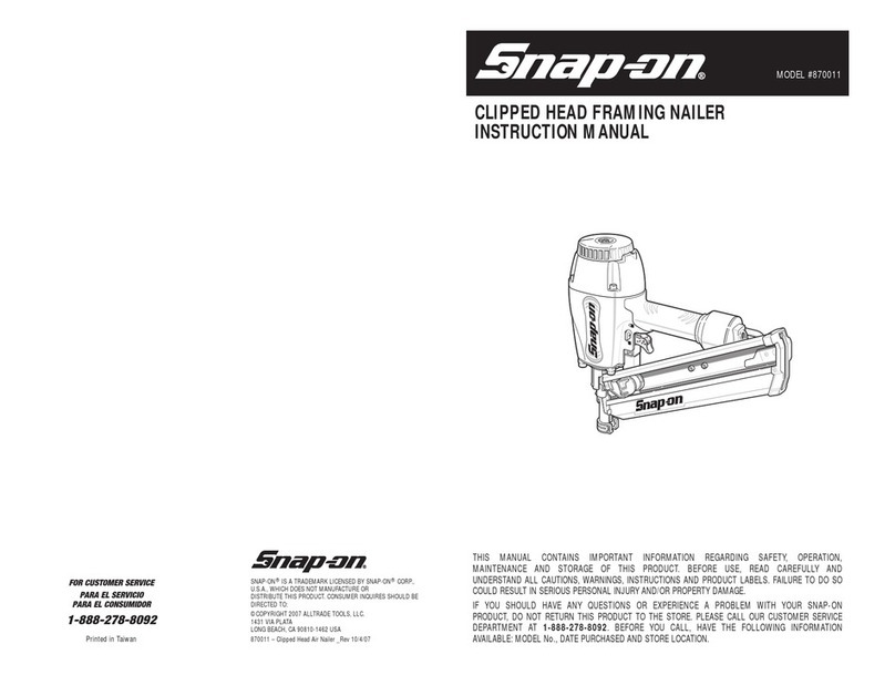 Snap-On 870011 instruction manual