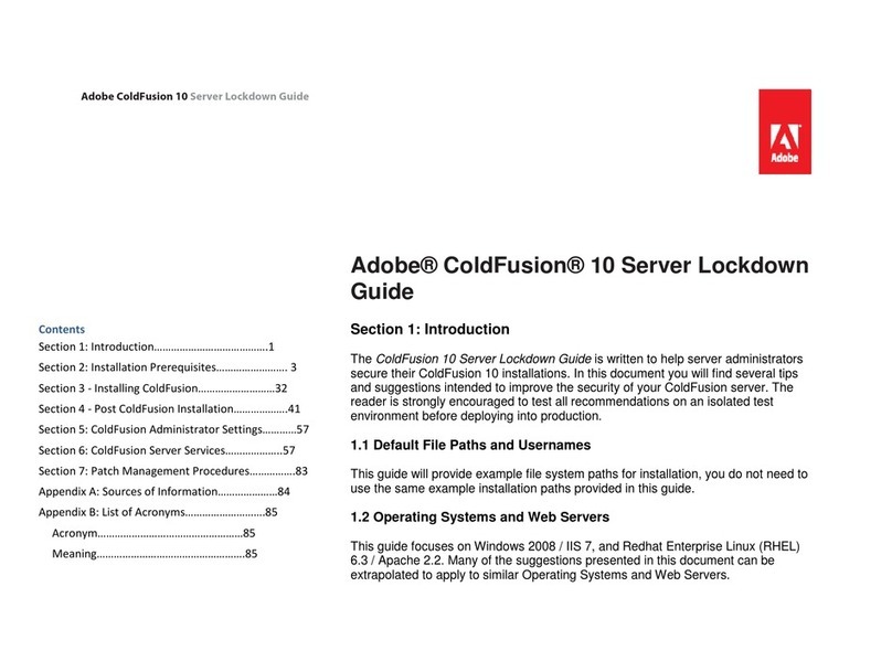 Adobe 38043740 - ColdFusion Standard - Mac User manual