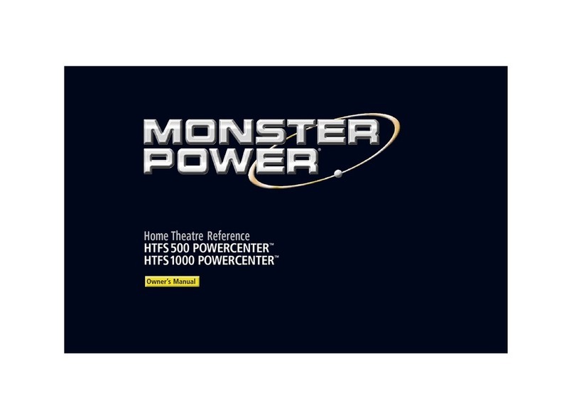 Monster Power POWERCENTER HTFS1000 User manual Monster Power POWERCENTER HTFS1000 User manual