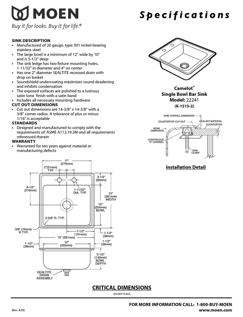 Moen CAMELOT 22241 User manual
