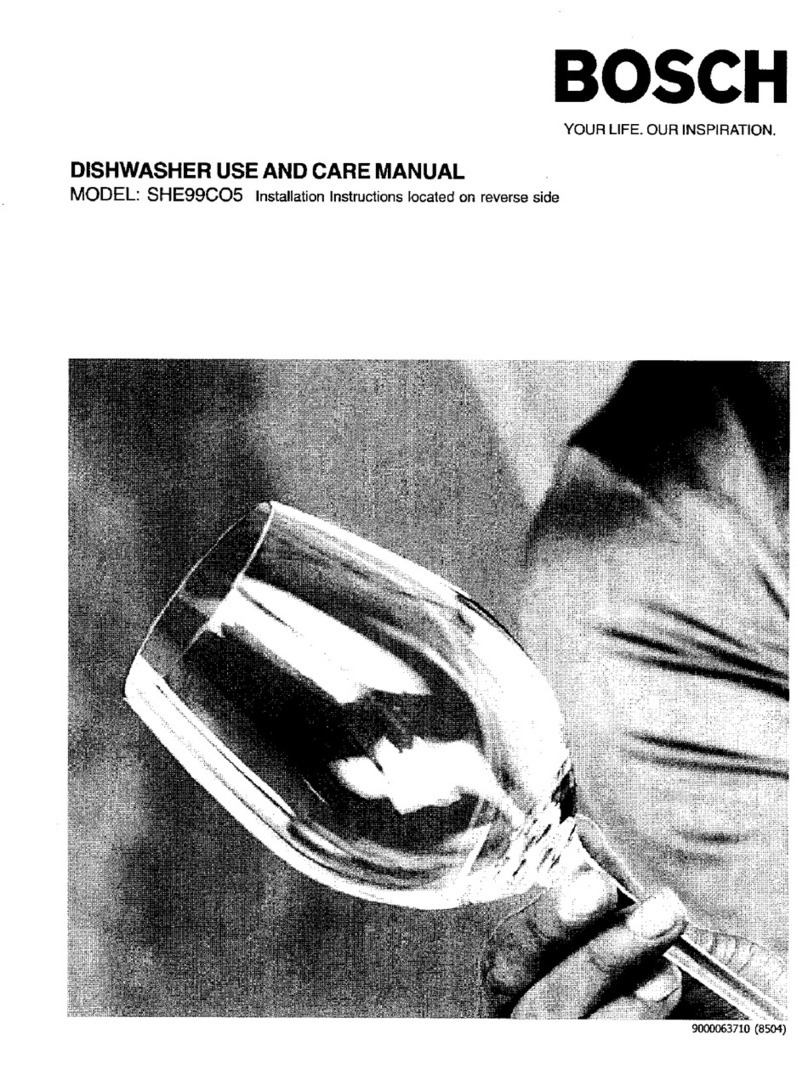 Bosch SHE99C05 User manual