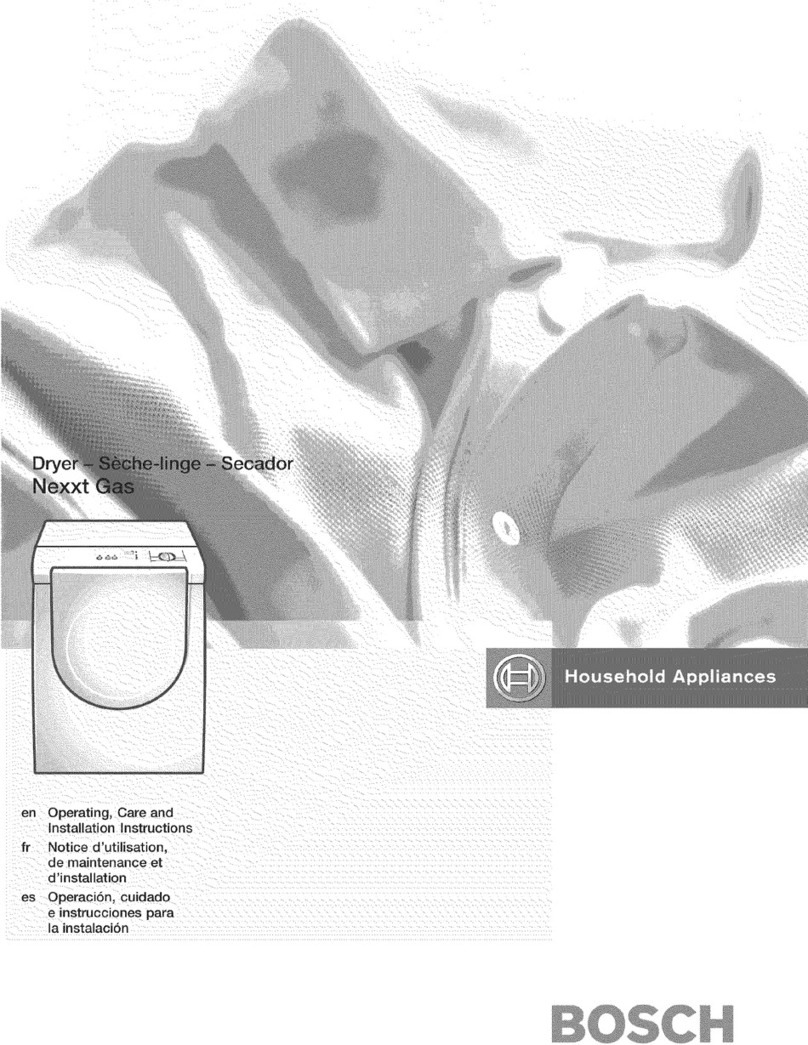 Bosch Nexxt Series Operating, care and installation instructions Bosch Nexxt Series Operating, care and installation instructions