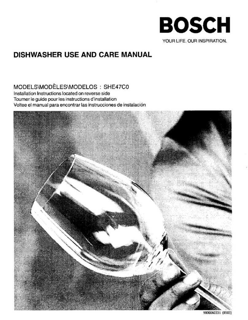 Bosch SHE47C0 User manual