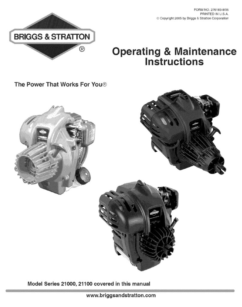 Briggs & Stratton 21000 Series Operating & maintenance instructions Briggs & Stratton 21000 Series Operating & maintenance instructions