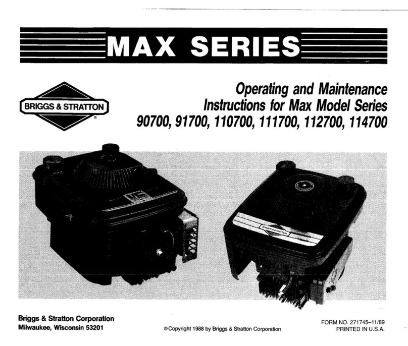 Briggs & Stratton 90700 Operating and maintenance instructions