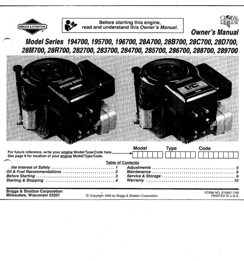Briggs & Stratton 194700 Series User manual