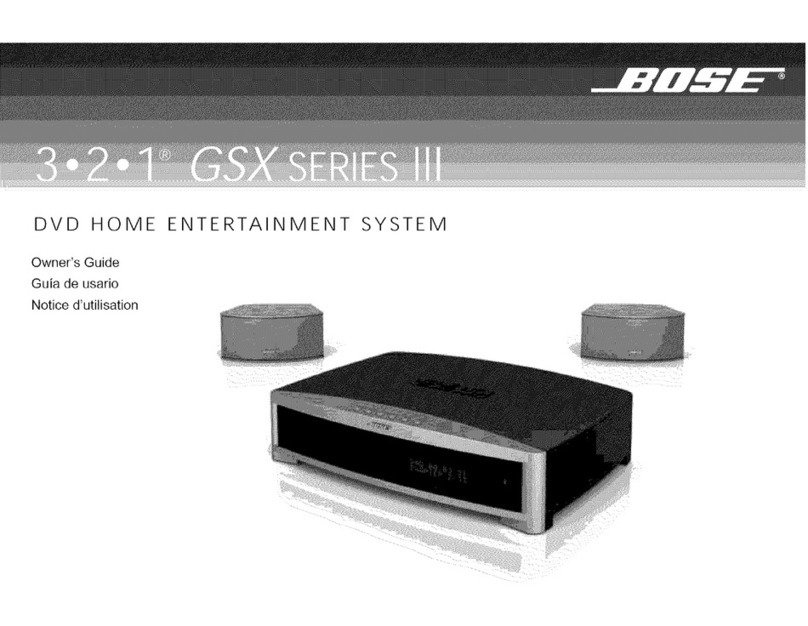 Bose 321 GSX Series III User manual