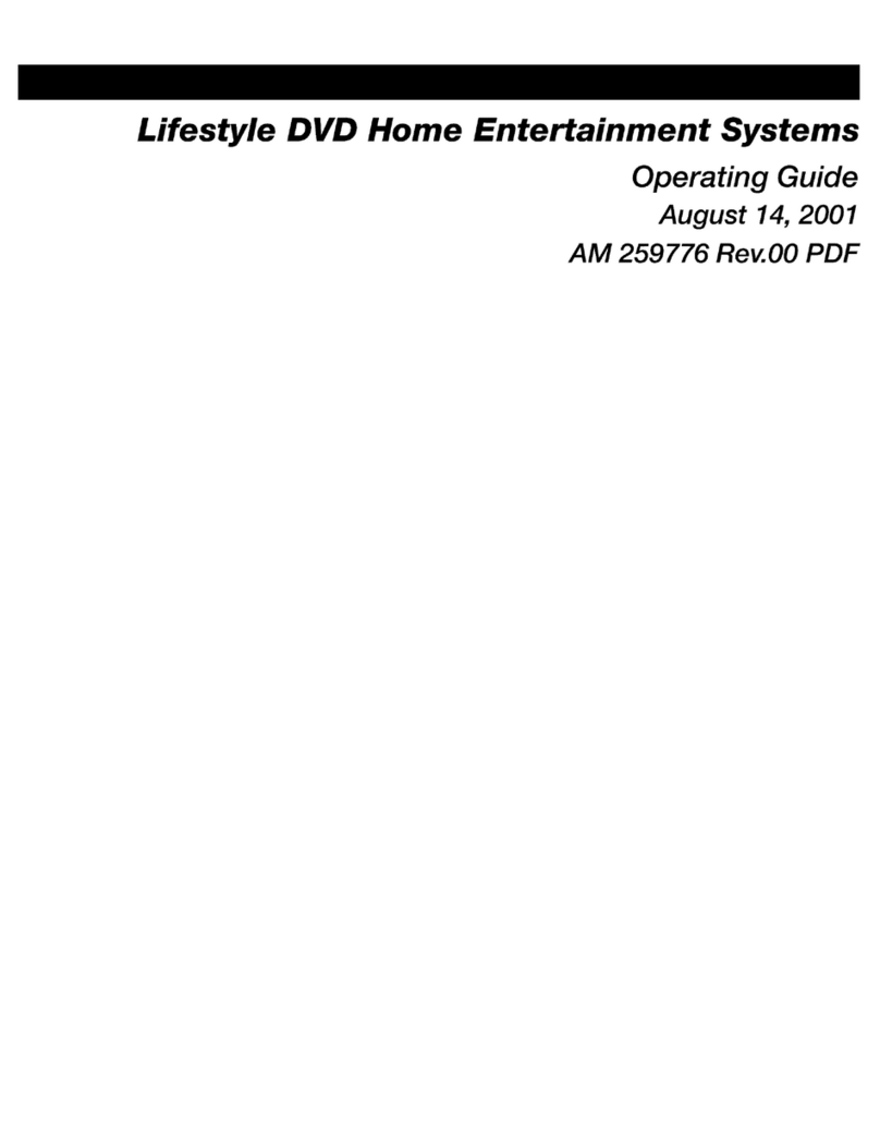 Bose Lifestyle DVD Home Entertainment Systems User manual