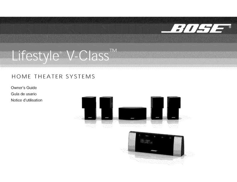 Bose Lifestyle V-Class Operation and maintenance manual