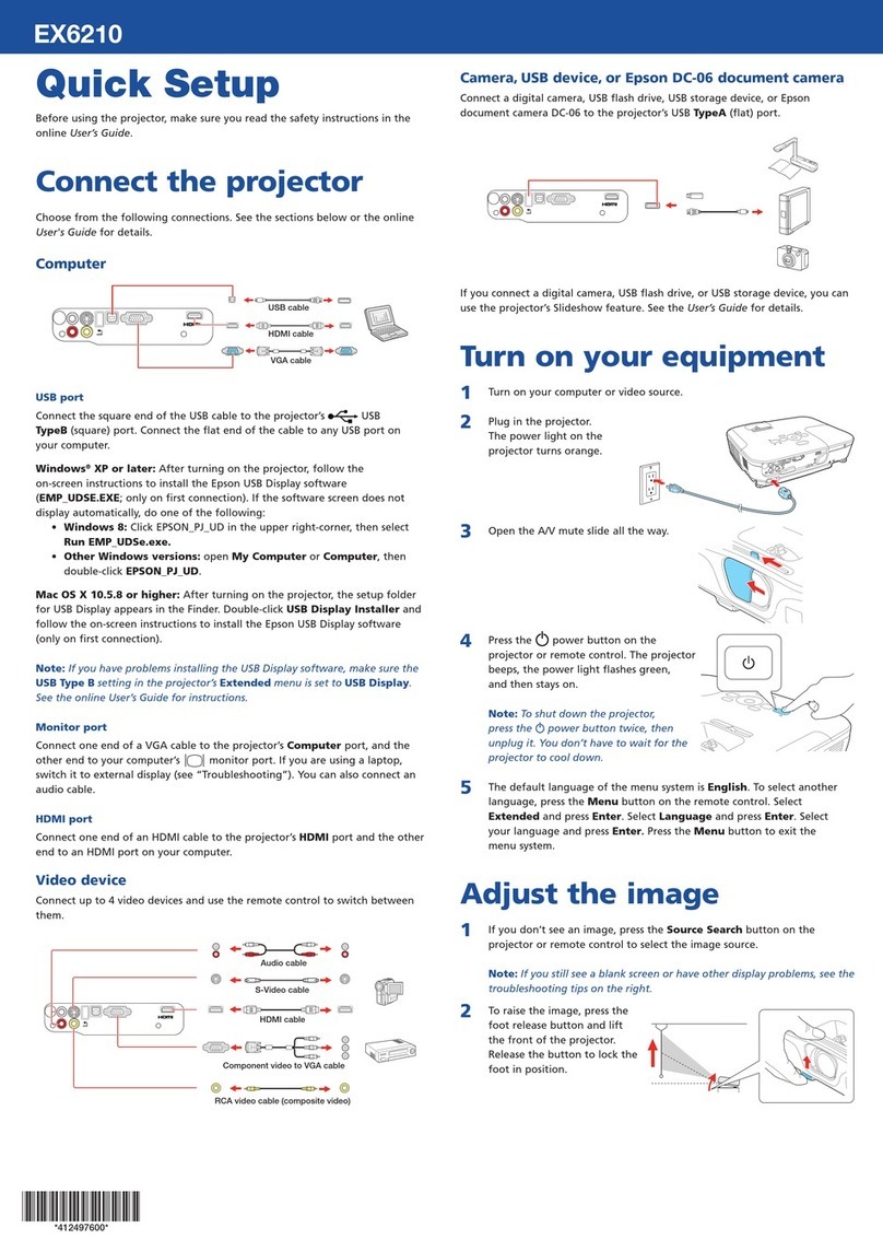 Epson EX6210 Specification sheet