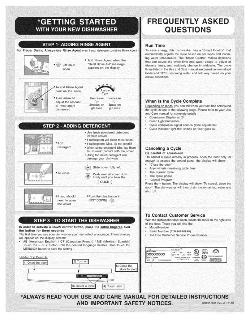 Bosch SHX98M09UC-53 Getting started guide